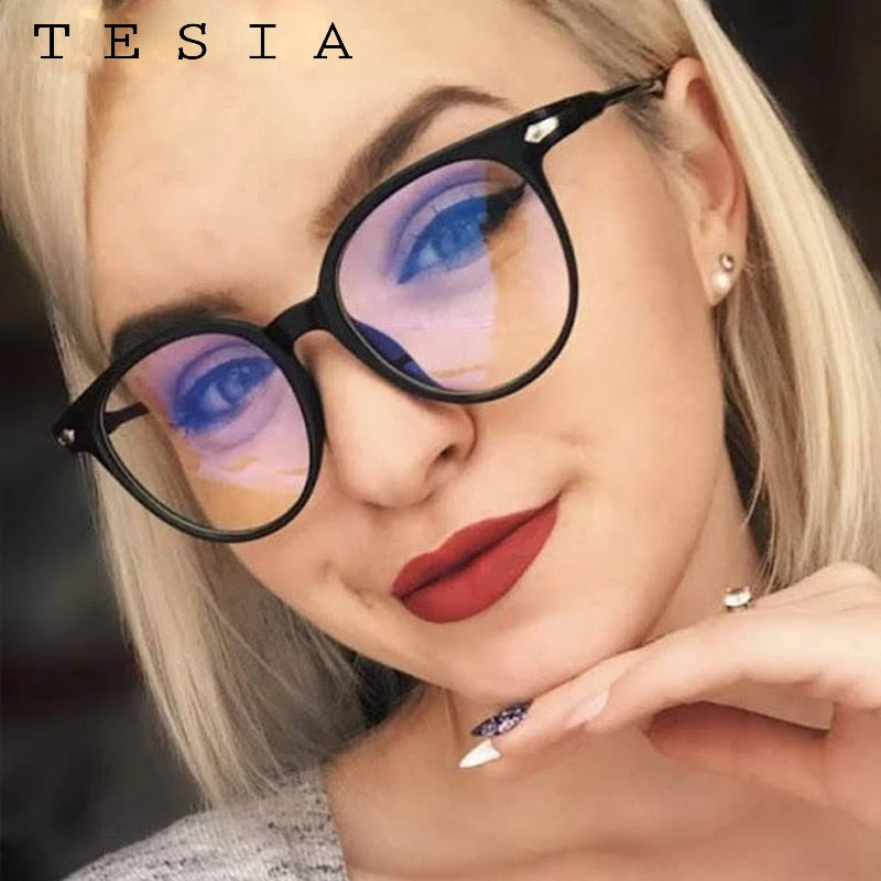 Vintage Round Clear Glasses Women Transparent Lens Glasses