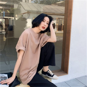 6 colors women T-shirts short sleeve casual loose bottoming summer new