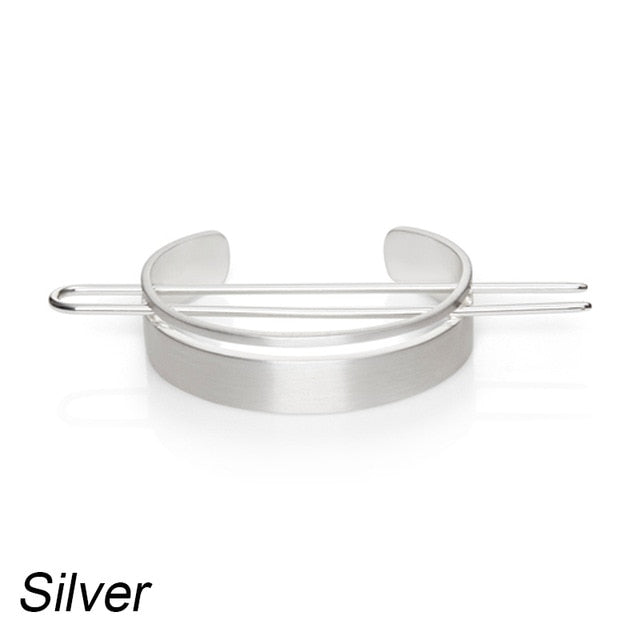 Alloy Round Top Hairpin -Bun Holder Cage Hair Stick