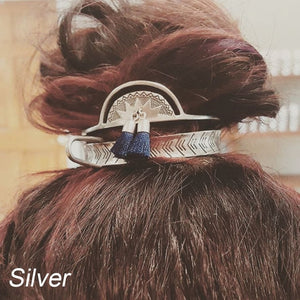 Alloy Round Top Hairpin -Bun Holder Cage Hair Stick