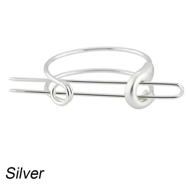 Alloy Round Top Hairpin -Bun Holder Cage Hair Stick