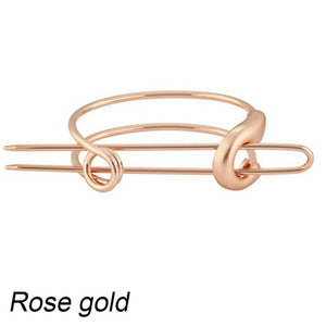 Alloy Round Top Hairpin -Bun Holder Cage Hair Stick
