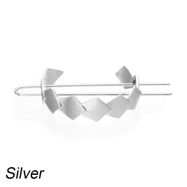 Alloy Round Top Hairpin -Bun Holder Cage Hair Stick