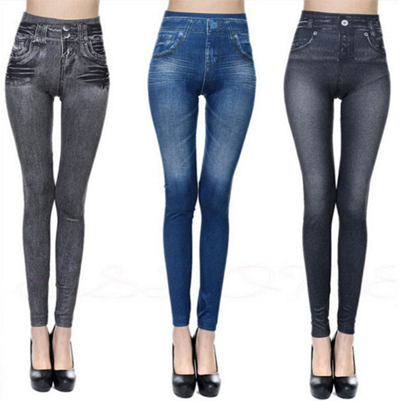 Push Up Seamless High Waist Warm Jeans Leggings Women Autumn and Winter