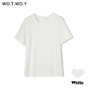Women Casual Cotton Short Sleeve Tee-Shirts Female Tops 2020 New Fashion S-XL