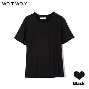 Women Casual Cotton Short Sleeve Tee-Shirts Female Tops 2020 New Fashion S-XL
