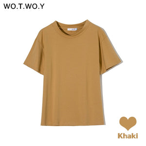 Women Casual Cotton Short Sleeve Tee-Shirts Female Tops 2020 New Fashion S-XL