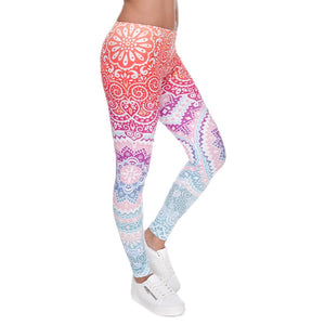 Aztec Round Hombre Printing leggings Slim High Waist