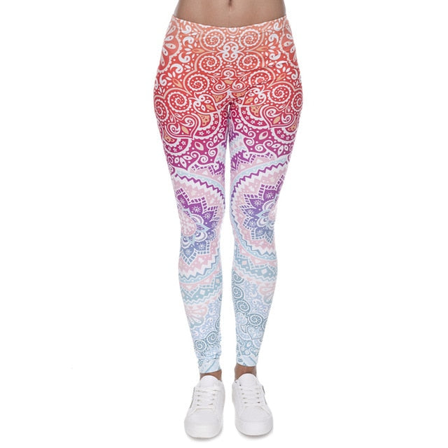 Aztec Round Hombre Printing leggings Slim High Waist