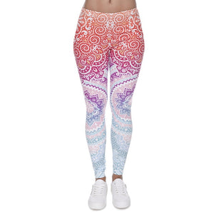 Aztec Round Hombre Printing leggings Slim High Waist