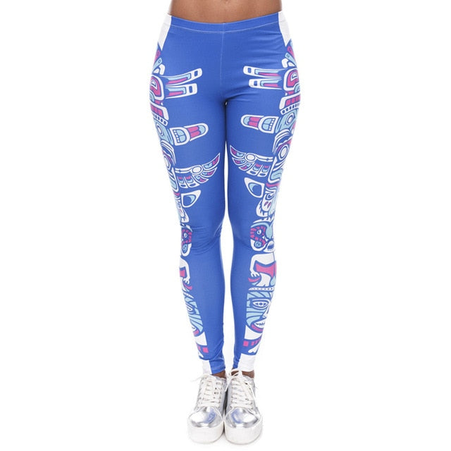 Aztec Round Hombre Printing leggings Slim High Waist