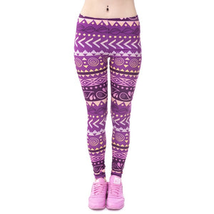 Aztec Round Hombre Printing leggings Slim High Waist