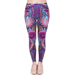 Aztec Round Hombre Printing leggings Slim High Waist
