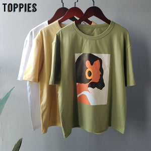 Toppies 2020 short sleeve printing t-shirts 95% cotton