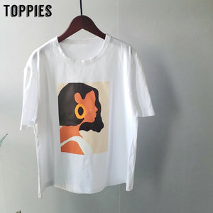 Toppies 2020 short sleeve printing t-shirts 95% cotton