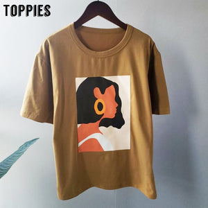 Toppies 2020 short sleeve printing t-shirts 95% cotton