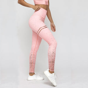 New Hot sale Women Gold Print Leggings No Transparent Exercise Fitness Leggings