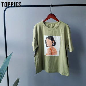 Toppies 2020 short sleeve printing t-shirts 95% cotton