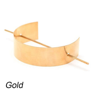 Alloy Round Top Hairpin -Bun Holder Cage Hair Stick