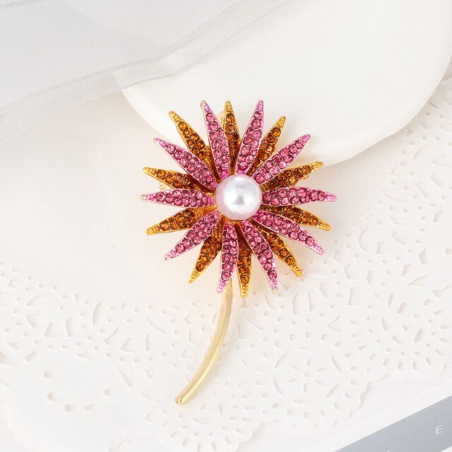 Sun Flower Brooch For Women Fashion