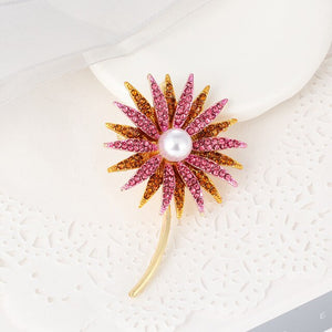 Sun Flower Brooch For Women Fashion