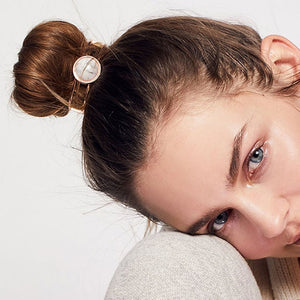 Alloy Round Top Hairpin -Bun Holder Cage Hair Stick