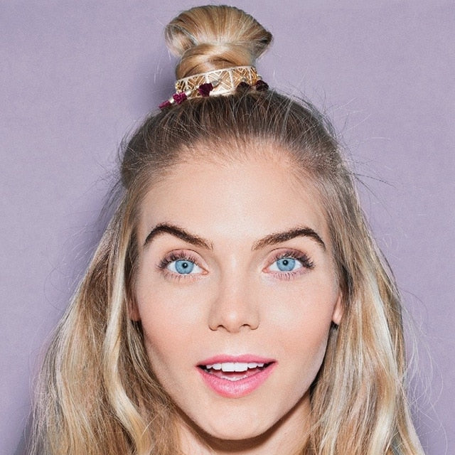 Alloy Round Top Hairpin -Bun Holder Cage Hair Stick