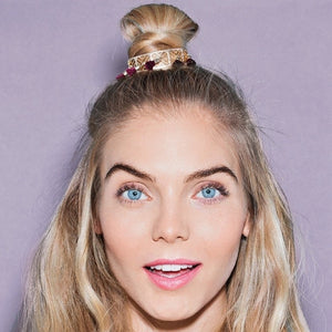 Alloy Round Top Hairpin -Bun Holder Cage Hair Stick
